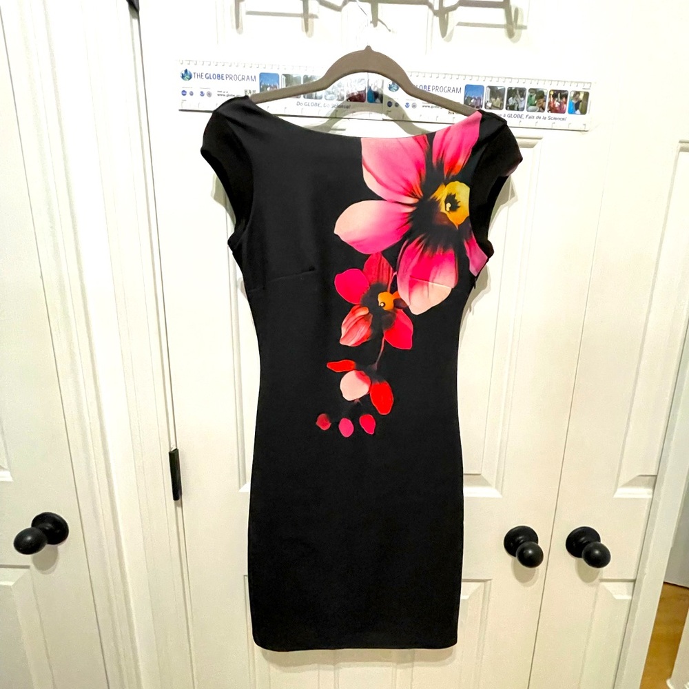 Desigual black dress with flower print